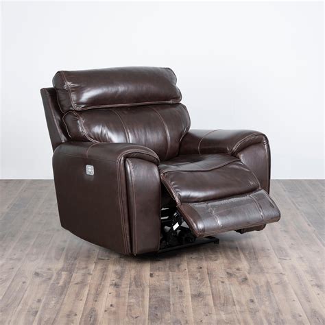 Buy Helsinki Half Leather 1-Seater Electric Recliner - Brown from Home ...