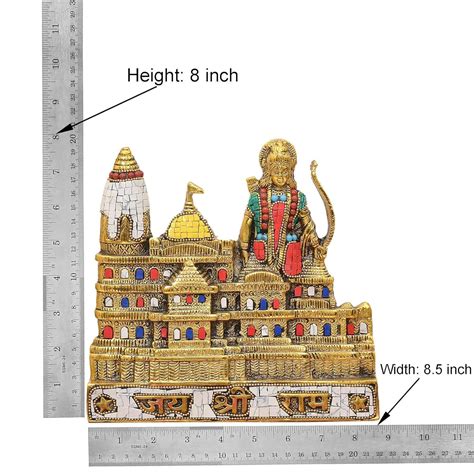 Metal Ram Mandir Architectural Model (Height : 8 inch) – AONA INDIA