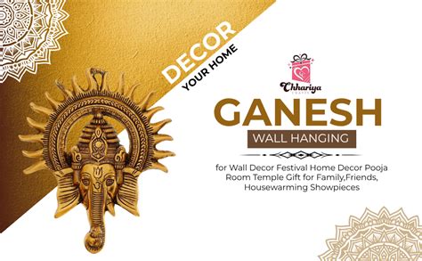 Buy CHHARIYA CRAFTS Metal Ganesh Wall Hanging for Wall Decor Festival ...