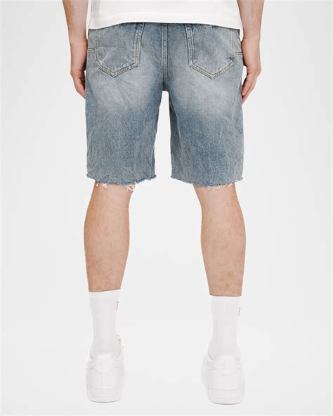 PURPLE Men's Cast Iron Denim Shorts | Neiman Marcus