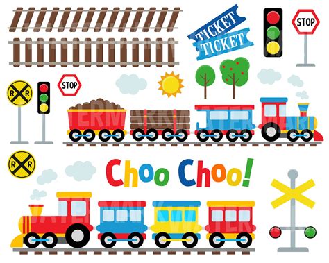 Horizontal Train Tracks Clipart