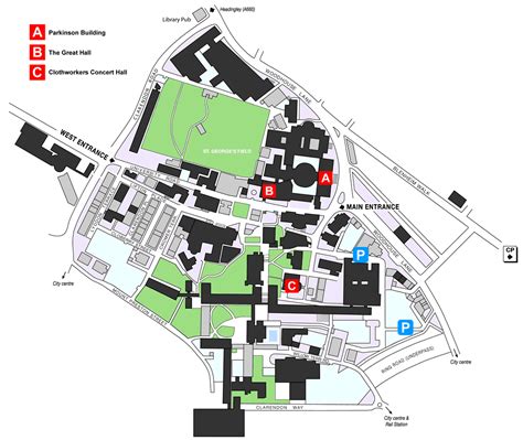 英国利兹大学校园地图