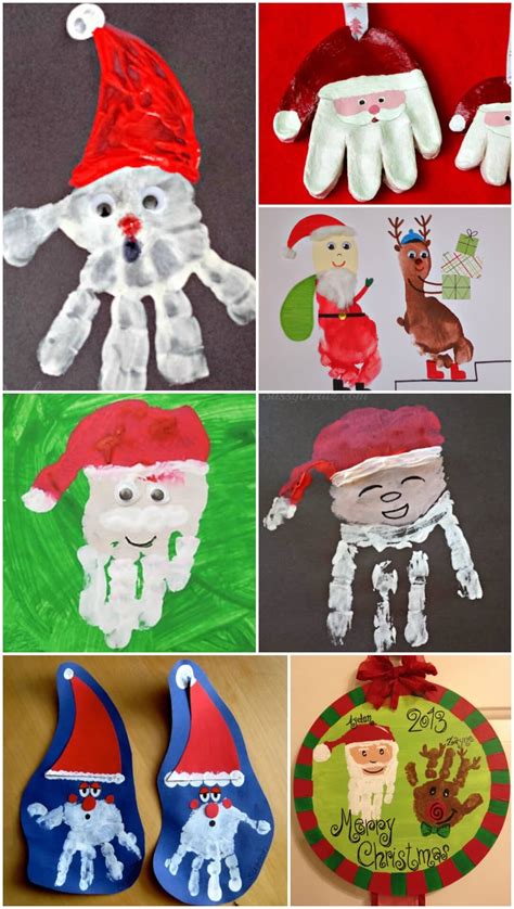 Handprint & Footprint Santa Claus Crafts For Kids - Kids Art & Craft