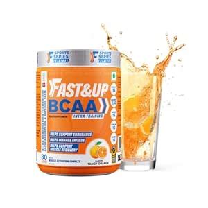 FAST&UP BCAA Orange Flavour Advanced BCAA Supplement with Glutamine ...