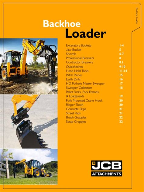 Backhoe Loader Attachments | PDF | Loader (Equipment) | Construction ...