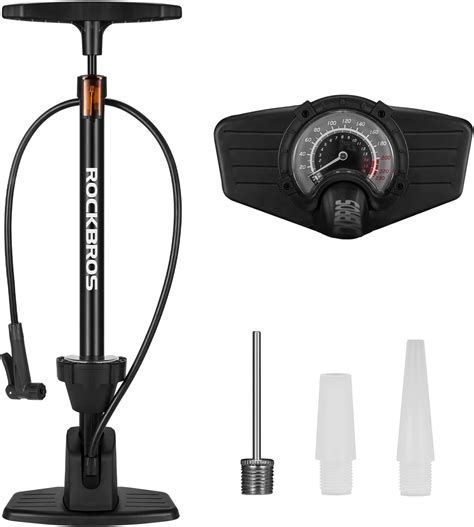 Amazon.com : ROCKBROS Bike Floor Pump with Gauges 160PSI High Pressure ...