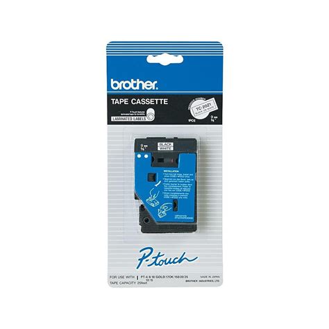 Brother P-touch TC-20Z1 Laminated Label Maker Tape, 3/8" x 25-2/10 ...