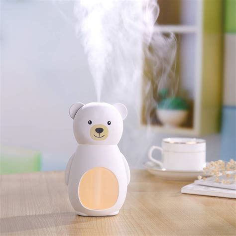 Icocol Air Filter Portable Lamp Humidifier Cute Bear Led Humidifier Air ...