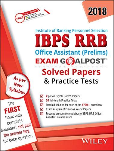 Buy Wiley's IBPS RRB Office Assistant (Prelims) Exam Goalpost Solved ...