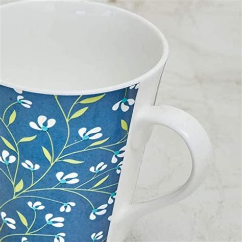 Buy Mandarin Multicolour Printed Bone China Mugs - 340ml - Set of 3 ...