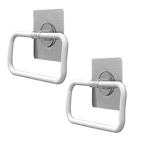 Zollyss Towel Holder in Bathroom | White Magic Sticker Series Self ...