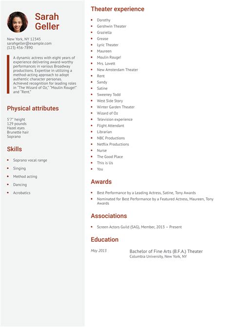 Dance Resume Examples and Templates for 2025 - ResumeBuilder.com