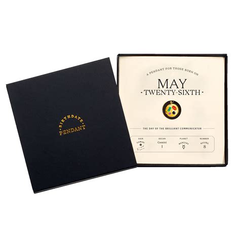 The May 26 Zodiac Pendant Necklace – Birthdate Co.