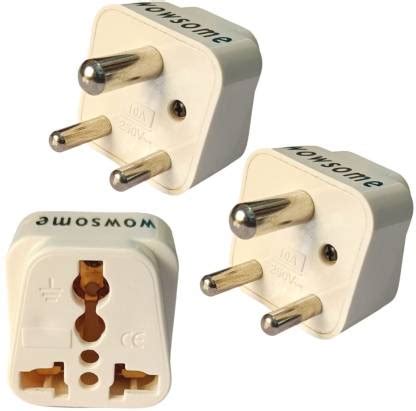 WOWSOME Conversion Plug for (USA, UK, AU, China) to India Socket ...