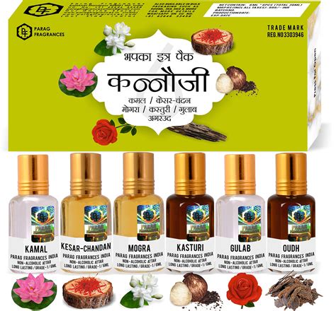 Parag Fragrances Natural & Premium Liquid Attar Gift Pack For Unisex ...