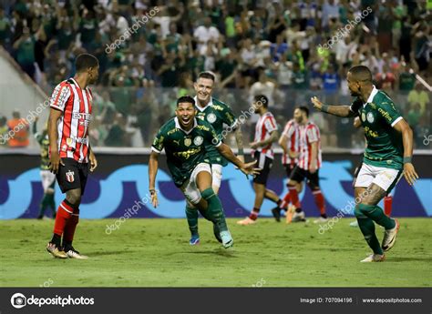 Barueri Brazil 2024 Palmeiras Player Rony Scores Celebrates His Goal ...