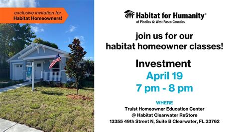 Habitat Homeowner Investment Class, Truist Homeowner Education Center ...