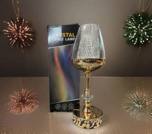 bana creations Crystal Acrylic LED Lamp(Golden) 12X5 Inches with 3 ...