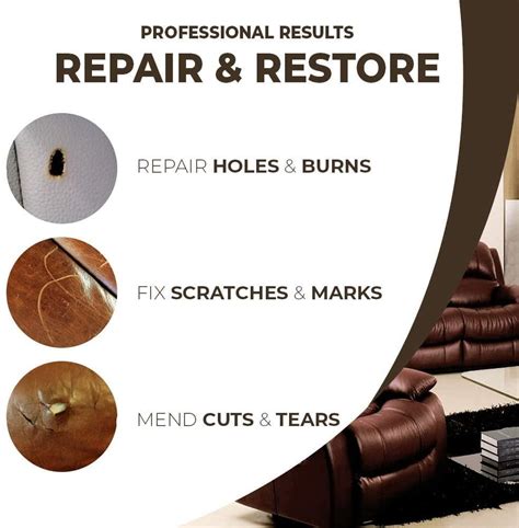 Buy Leather Repair Kits for Couches Dark Brown, Leather Repair Kit for ...