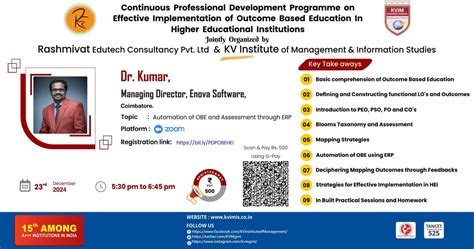 Automation of OBE and Assessment through ERP | KV Institute of ...