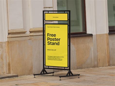 Free Display Poster Stand Mockup PSD - Good Mockups