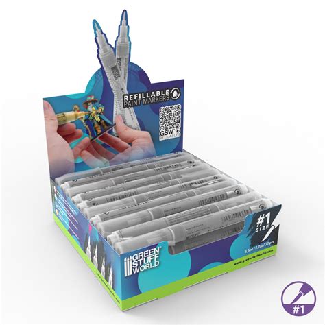 Display Box of Refillable Markers 1 Detail (x30) | Refillable paint pen ...