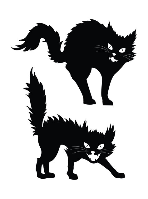 Printable Scary Cat Svg | Halloween silhouettes, Scary cat, Black cat halloween