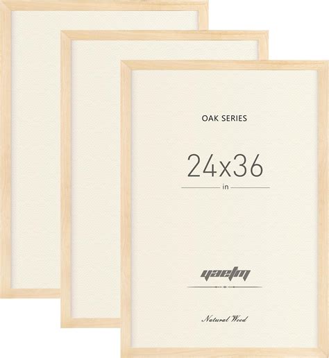 Amazon.com - Homeforia 24x36 Poster Frame Wood, High End Natural Oak ...