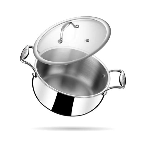 Stahl Triply Stainless Steel Sauce Pot with Lid | Stainless Steel Belly ...