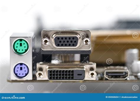 Vga port stock photo. Image of interface, motherboard - 85068604