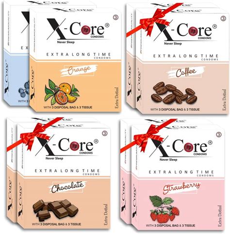 X-Core All-In-One Multi-Flavour Condoms Pack Extra Dotted Condom For ...