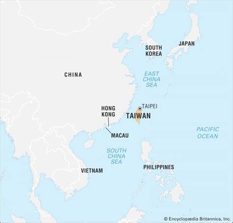 Taiwan on world map: surrounding countries and location on Eastern Asia map