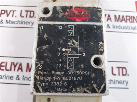 Herion 8021870 Directional Control Valve 3382-S 30-150 PSI 48V 50Hz ...