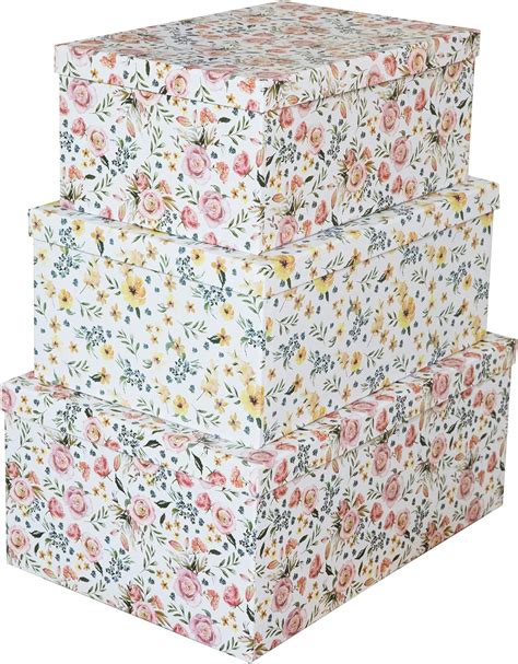 Buy Soul & Lane Decorative Storage Cardboard Boxes with Lids | Summer ...