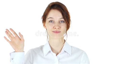 Hello, Young Man Waving Hand To Welcome Stock Footage - Video of office ...