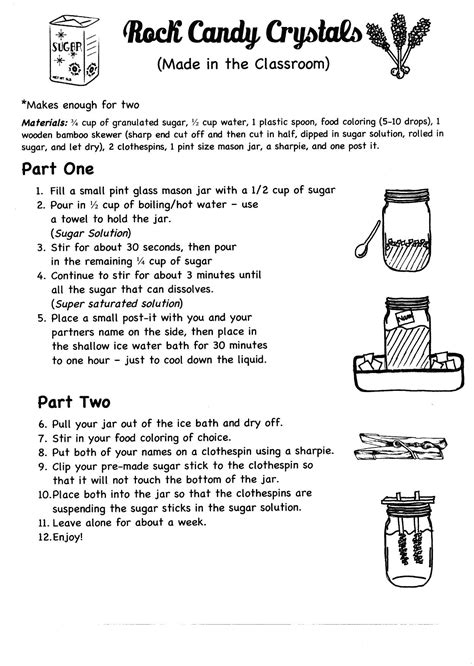 Rock Candy Science Project