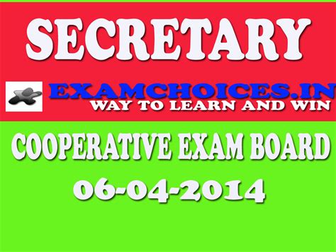 SECRETARY COOPERATIVE SERVICE EXAM BOARD KERALA PSC ANSWER PAPER 06-04 ...