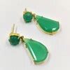 Buy Green Onyx Gemstone Earrings Made in 925 Sterling Silver gold ...