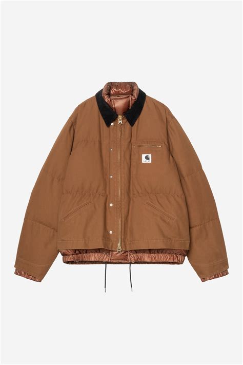 Carhartt WIP sacai x Carhartt WIP Washed Duck Puffer Jacket, Sacai Dark ...