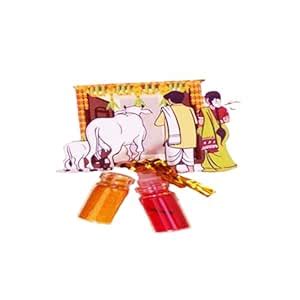 SAI Balaji Baby Shower (Seemantham) MDF Haldi Kumkum Bottles Gift Set ...