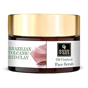 Buy Good Vibes Brazilian Volcanic Red Clay Oil Control Face Scrub - 50 ...