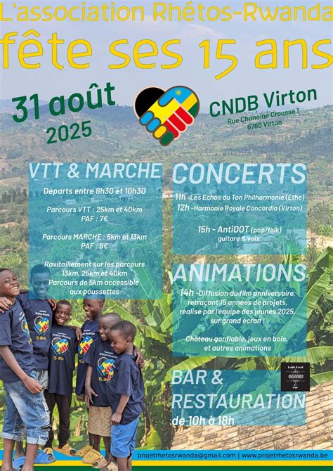 Projet Rhétos-Rwanda - 15 ans, ça se fête ! , Collège Notre Dame du ...