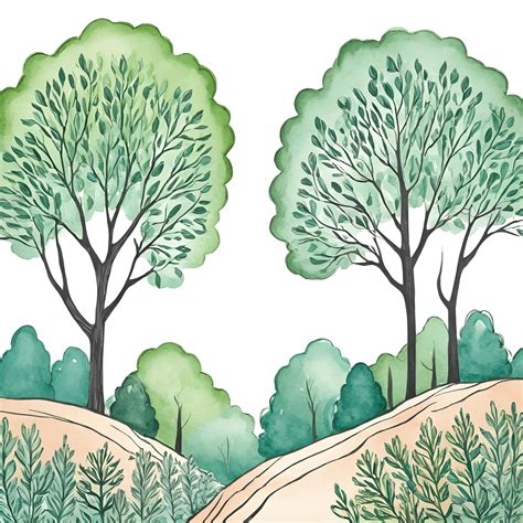 Watercolor Forest Landscape - Free Download - AI Scribbles