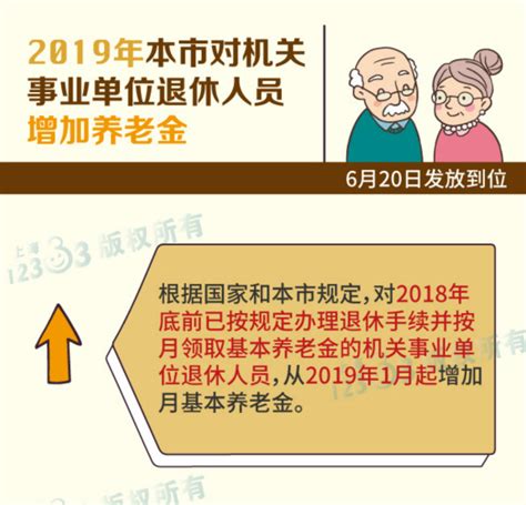 2019年上海对机关事业单位退休人员增加养老金 6月20日发放到位_市政厅_新民网