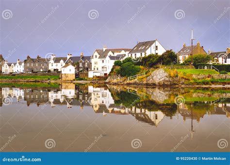 View of Port Ellen Town on Isle of Islay, Scotland, United Kingdom ...