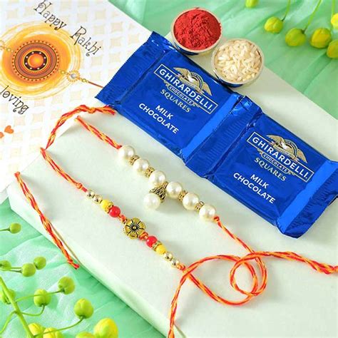 Send Ghirardelli Winsome Rakhi Dual Online | Rakhibazaar.com