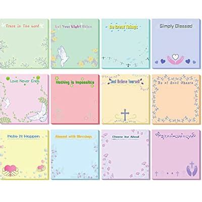 Gersoniel 12 Pack Inspirational Sticky Notes with Scripture India | Ubuy