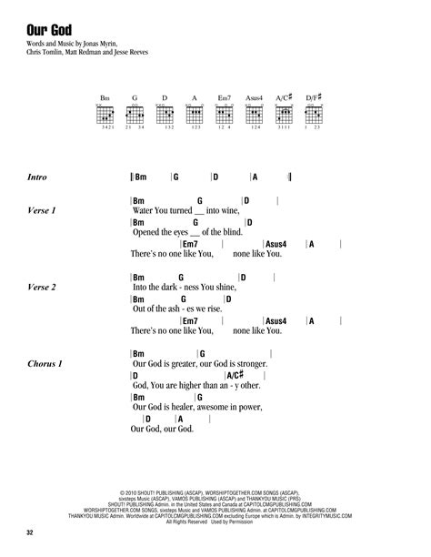 Guitar Chords For Our God Is Greater