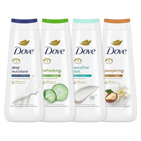 Amazon.com : Dove Body Wash Deep Moisture, Sensitive Skin, Cucumber and ...