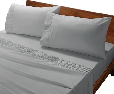 Amazon.com: Bedsure California King Sheet Sets Light Grey - Soft 1800 ...